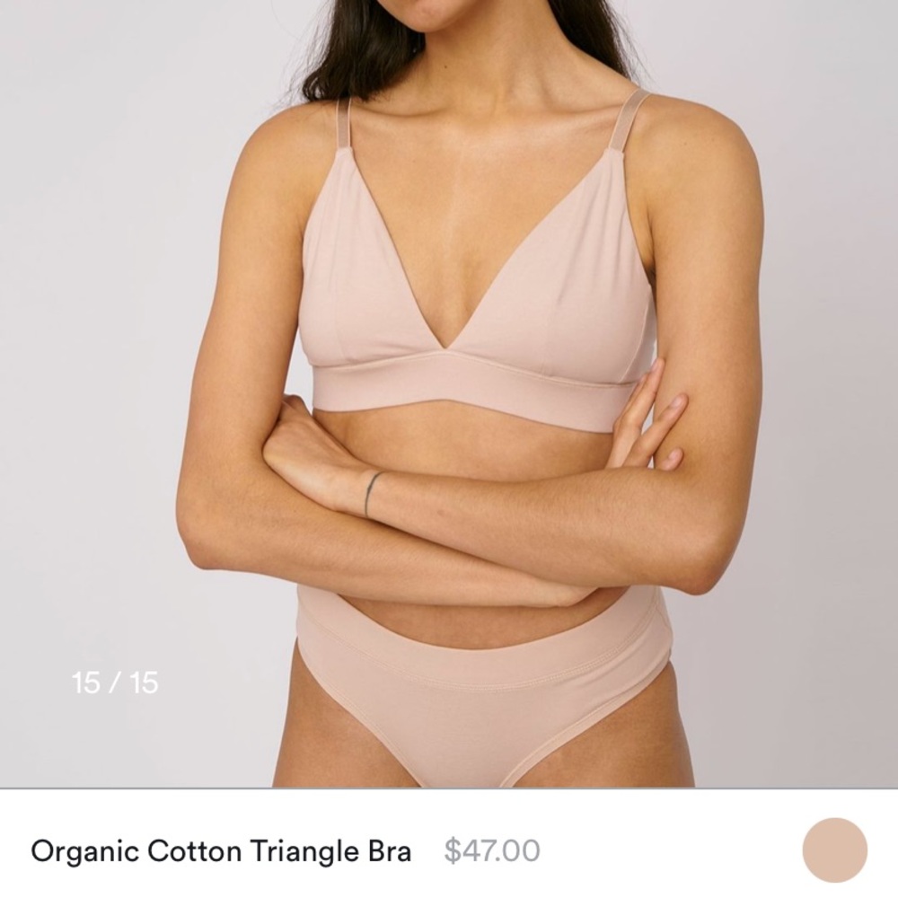 Organic Basics Organic Cotton Triangle Bra - S